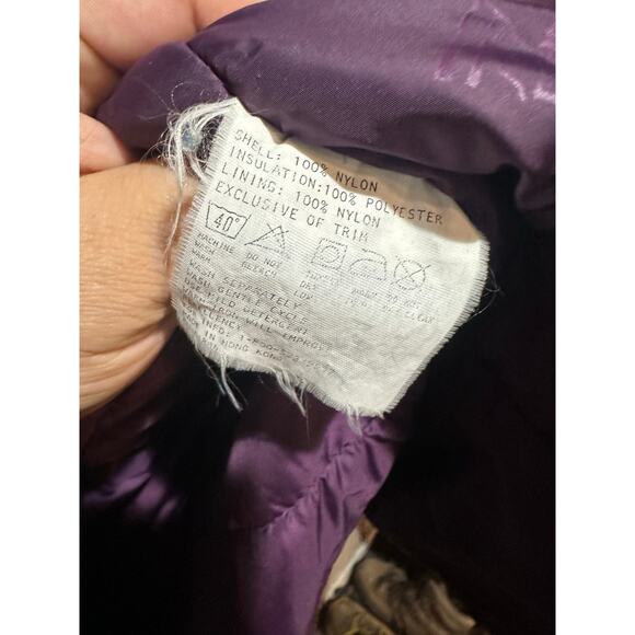 VTG Patagonia Mens Green Purple Full Zip Insulated Parka Sz M No Hood Distressed - Picture 10 of 12